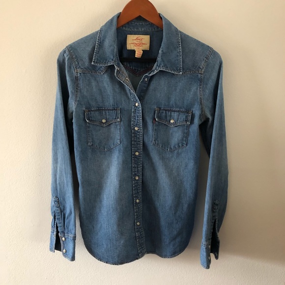 Levi's Tops - LEVI | Denim Long Sleeve Top